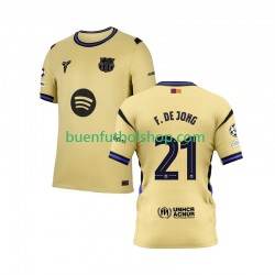 Camiseta de Fútbol FC Barcelona Frenkie de Jong 21 Champions League 2025-2026 Segunda Equipación Manga Corta Hombre