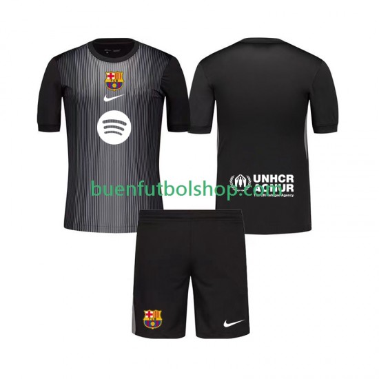 Camiseta de Fútbol FC Barcelona Portero 2025-2026 Tercera Equipación Manga Corta Niño