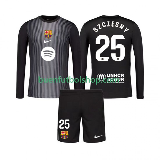 Camiseta de Fútbol FC Barcelona Portero Szczesny 25 2025-2026 Tercera Equipación Manga Larga Niño