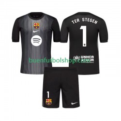 Camiseta de Fútbol FC Barcelona Portero Ter Stegen 1 2025-2026 Tercera Equipación Manga Corta Niño