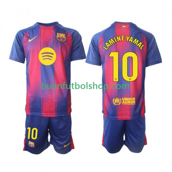 Camiseta de Fútbol FC Barcelona Lamine Yamal 10 2025-2026 Primera Equipación Manga Corta Niño