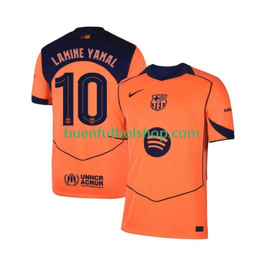 Camiseta de Fútbol FC Barcelona Lamine Yamal 10 UCL 2025-2026 Tercera Equipación Manga Corta Hombre