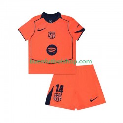 Camiseta de Fútbol FC Barcelona Marcus Rashford 14 UCL 2025-2026 Tercera Equipación Manga Corta Niño