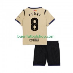Camiseta de Fútbol FC Barcelona Pedri 8 UCL 2025-2026 Segunda Equipación Manga Corta Niño