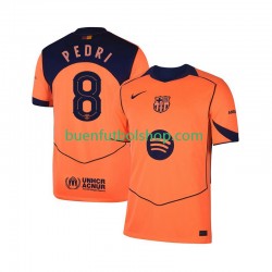 Camiseta de Fútbol FC Barcelona Pedri 8 UCL 2025-2026 Tercera Equipación Manga Corta Hombre