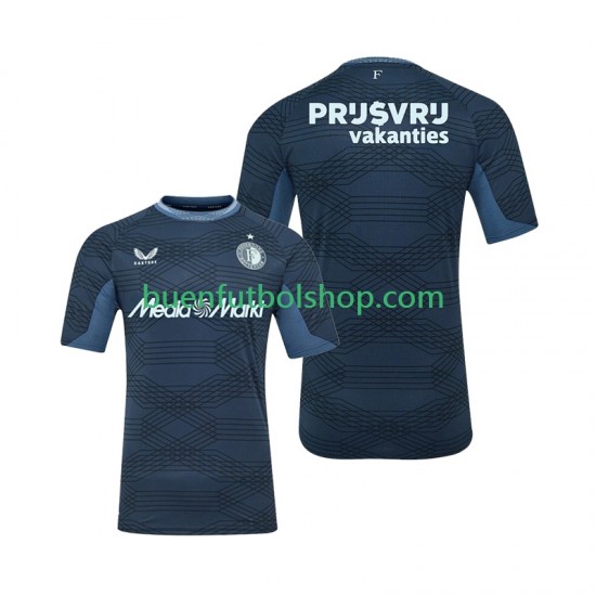 Camiseta de Fútbol Feyenoord Rotterdam 2025-2026 Segunda Equipación Manga Corta Hombre