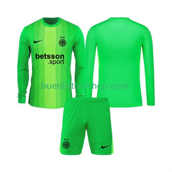 Camiseta de Fútbol Inter Milan Portero 2025-2026 Tercera Equipación Manga Larga Niño