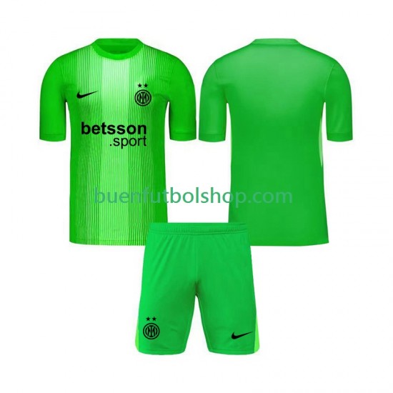 Camiseta de Fútbol Inter Milan Portero 2025-2026 Tercera Equipación Manga Corta Niño