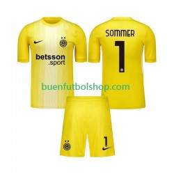 Camiseta de Fútbol Inter Milan Portero Yann Sommer 1 2025-2026 Segunda Equipación Manga Corta Niño