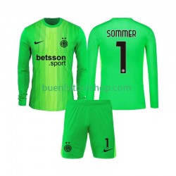 Camiseta de Fútbol Inter Milan Portero Yann Sommer 1 2025-2026 Tercera Equipación Manga Larga Niño