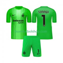 Camiseta de Fútbol Inter Milan Portero Yann Sommer 1 2025-2026 Tercera Equipación Manga Corta Niño