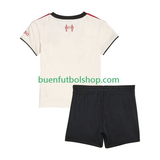 Camiseta de Fútbol Liverpool 2025-2026 Segunda Equipación Manga Corta Niño