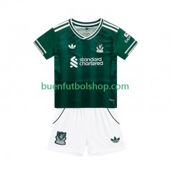 Camiseta de Fútbol Liverpool 2025-2026 Tercera Equipación Manga Corta Niño