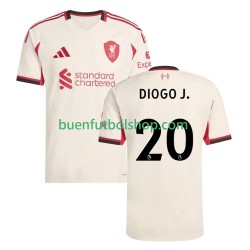 Camiseta de Fútbol Liverpool Diogo Jota 20 2025-2026 Segunda Equipación Manga Corta Hombre