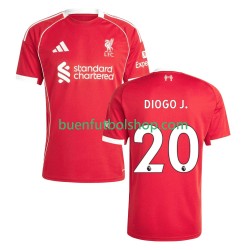 Camiseta de Fútbol Liverpool Diogo Jota 20 2025-2026 Primera Equipación Manga Corta Hombre