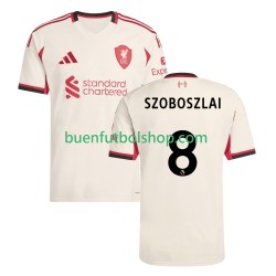 Camiseta de Fútbol Liverpool Dominik Szoboszlai 8 2025-2026 Segunda Equipación Manga Corta Hombre