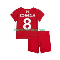 Camiseta de Fútbol Liverpool Dominik Szoboszlai 8 2025-2026 Primera Equipación Manga Corta Niño