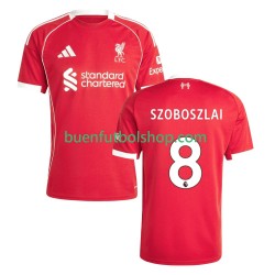 Camiseta de Fútbol Liverpool Dominik Szoboszlai 8 2025-2026 Primera Equipación Manga Corta Hombre