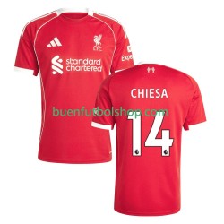 Camiseta de Fútbol Liverpool Federico Chiesa 14 2025-2026 Primera Equipación Manga Corta Hombre