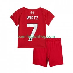Camiseta de Fútbol Liverpool Florian Wirtz 7 2025-2026 Primera Equipación Manga Corta Niño
