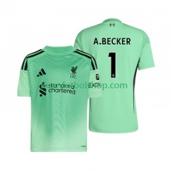 Camiseta de Fútbol Liverpool Portero Alisson Becker 1 2025-2026 Primera Equipación Manga Corta Hombre