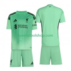 Camiseta de Fútbol Liverpool Portero 2025-2026 Segunda Equipación Manga Corta Niño