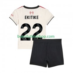 Camiseta de Fútbol Liverpool Hugo Ekitike 22 2025-2026 Segunda Equipación Manga Corta Niño