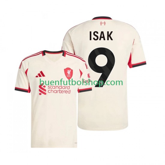 Camiseta de Fútbol Liverpool ISAK 9 2025-2026 Segunda Equipación Manga Corta Hombre