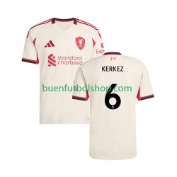 Camiseta de Fútbol Liverpool Milos Kerkez 6 2025-2026 Segunda Equipación Manga Corta Hombre