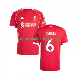 Camiseta de Fútbol Liverpool Milos Kerkez 6 2025-2026 Primera Equipación Manga Corta Hombre