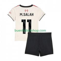 Camiseta de Fútbol Liverpool Mohamed Salah 11 2025-2026 Segunda Equipación Manga Corta Niño