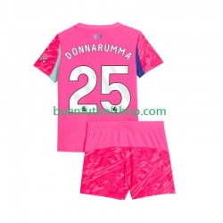 Camiseta de Fútbol Manchester City Portero Gianluigi Donnarumma 25 2025-2026 Segunda Equipación Manga Corta Niño