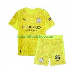 Camiseta de Fútbol Manchester City Portero Gianluigi Donnarumma 25 2025-2026 Tercera Equipación Manga Corta Niño