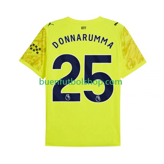 Camiseta de Fútbol Manchester City Portero Gianluigi Donnarumma 25 2025-2026 Tercera Equipación Manga Corta Hombre