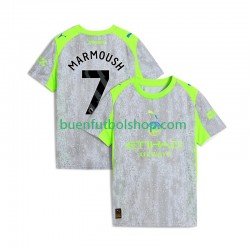 Camiseta de Fútbol Manchester City Omar Marmoush 7 2025-2026 Tercera Equipación Manga Corta Hombre