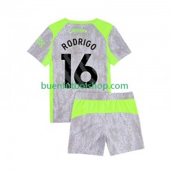 Camiseta de Fútbol Manchester City Rodrigo Hernandez 16 2025-2026 Tercera Equipación Manga Corta Niño