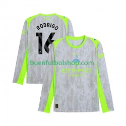 Camiseta de Fútbol Manchester City Rodrigo Hernandez 16 2025-2026 Tercera Equipación Manga Larga Hombre