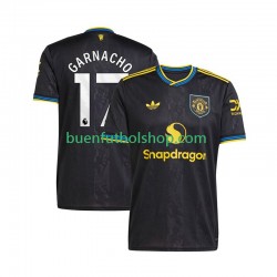 Camiseta de Fútbol Manchester United Alejandro Garnacho 17 2025-2026 Tercera Equipación Manga Corta Hombre
