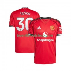 Camiseta de Fútbol Manchester United Benjamin Sesko 30 2025-2026 Primera Equipación Manga Corta Hombre