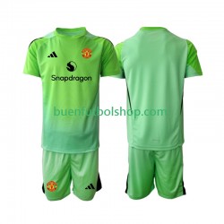 Camiseta de Fútbol Manchester United Portero 2025-2026 Cuarta Equipación Manga Corta Niño