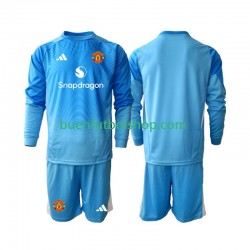 Camiseta de Fútbol Manchester United Portero 2025-2026 Primera Equipación Manga Larga Niño