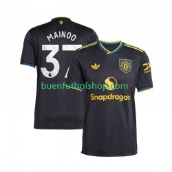 Camiseta de Fútbol Manchester United Kobbie Mainoo 37 2025-2026 Tercera Equipación Manga Corta Hombre