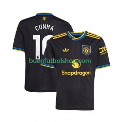 Camiseta de Fútbol Manchester United Matheus Cunha 10 2025-2026 Tercera Equipación Manga Corta Hombre