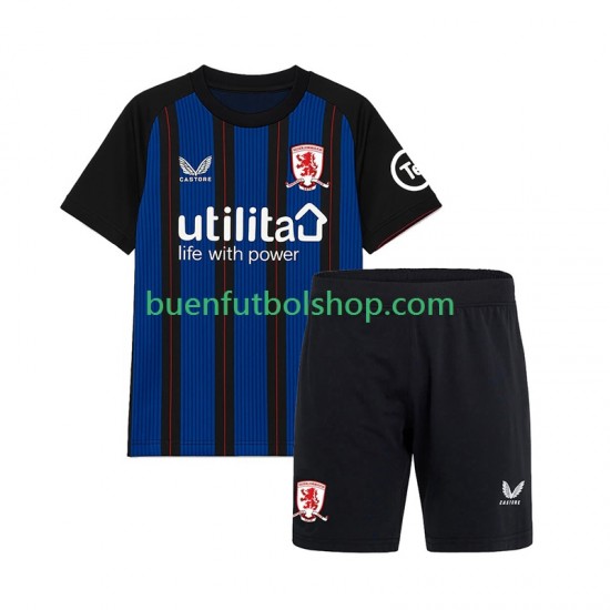 Camiseta de Fútbol Middlesbrough 2025-2026 Segunda Equipación Manga Corta Niño