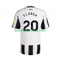 Camiseta de Fútbol Newcastle United Elanga 20 2025-2026 Primera Equipación Manga Corta Hombre