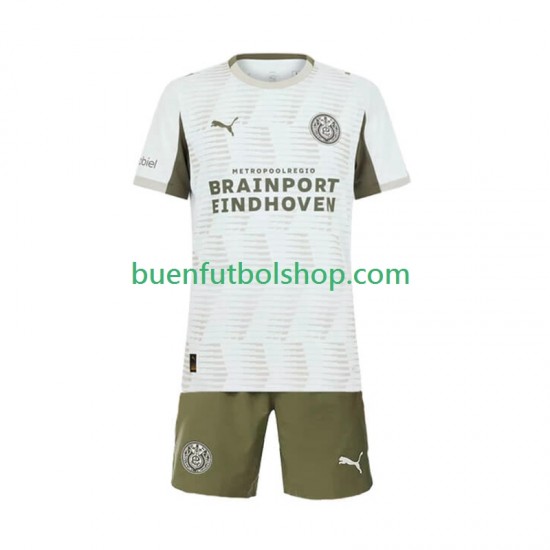 Camiseta de Fútbol PSV Eindhoven 2025-2026 Tercera Equipación Manga Corta Niño