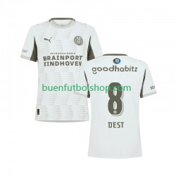 Camiseta de Fútbol PSV Eindhoven Sergino Dest 8 2025-2026 Tercera Equipación Manga Corta Hombre