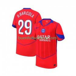 Camiseta de Fútbol Paris Saint-Germain Bradley Barcola 29 2025-2026 Tercera Equipación Manga Corta Hombre