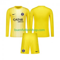 Camiseta de Fútbol Paris Saint-Germain Portero 2025-2026 Tercera Equipación Manga Larga Niño