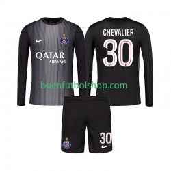 Camiseta de Fútbol Paris Saint-Germain Portero Lucas Chevalier 30 2025-2026 Primera Equipación Manga Larga Niño